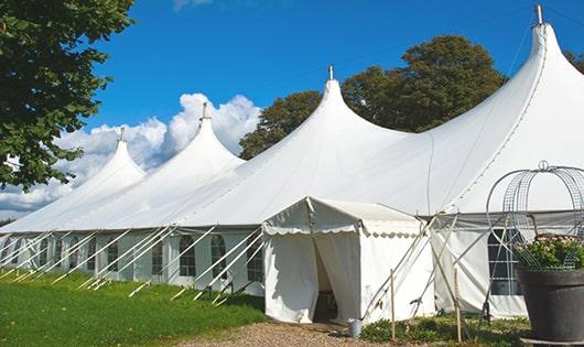 multiple portable toilets for large-scale outdoor events, ensuring availability for all guests in Essex, VT